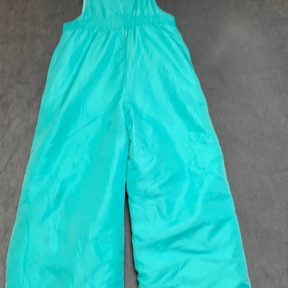 Champion Snow Bib Overall Girls Large Blue Adjustable Strap Insulated Zip Pocket